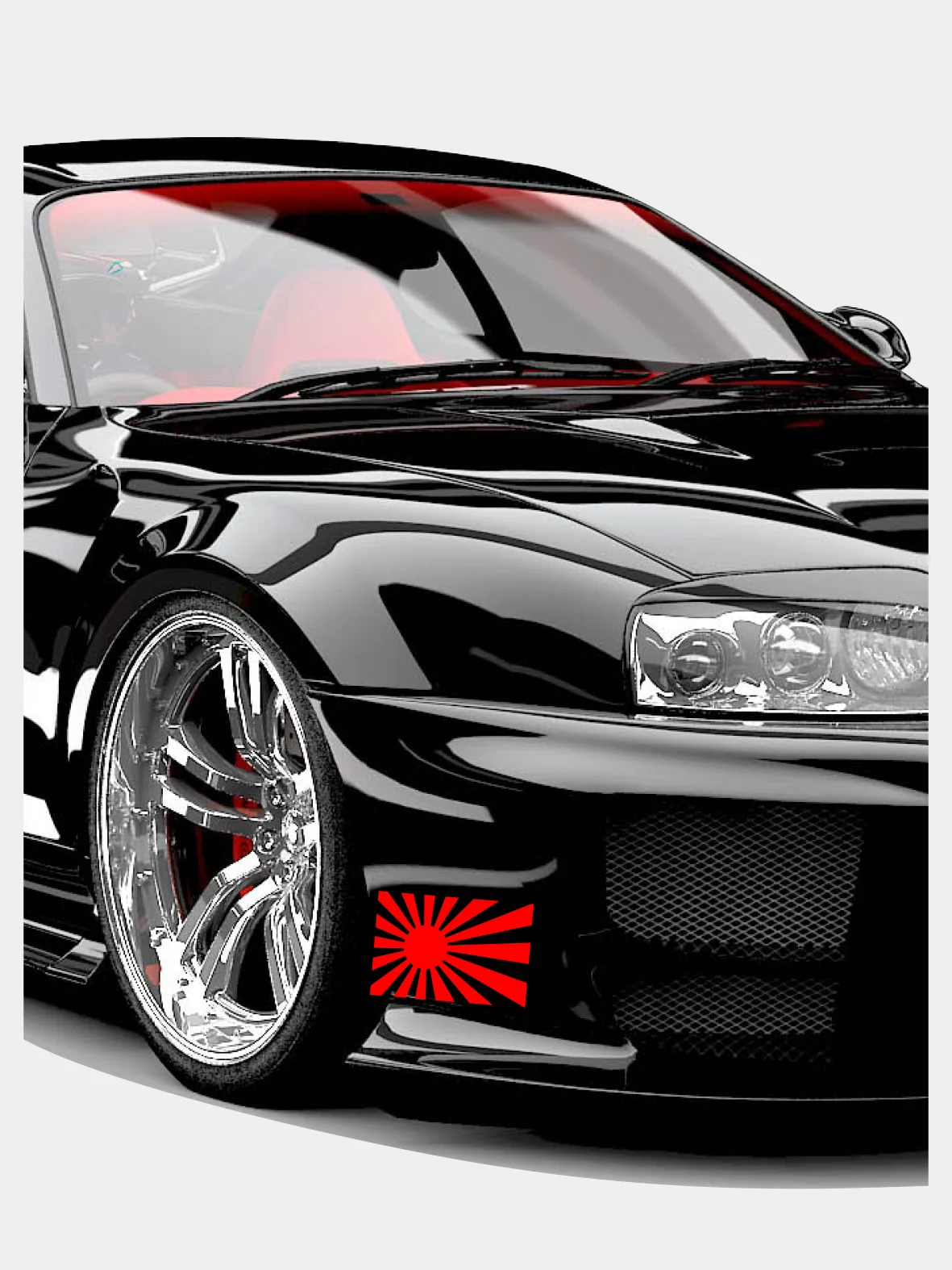 Наклейка "Японский JDM флаг"
