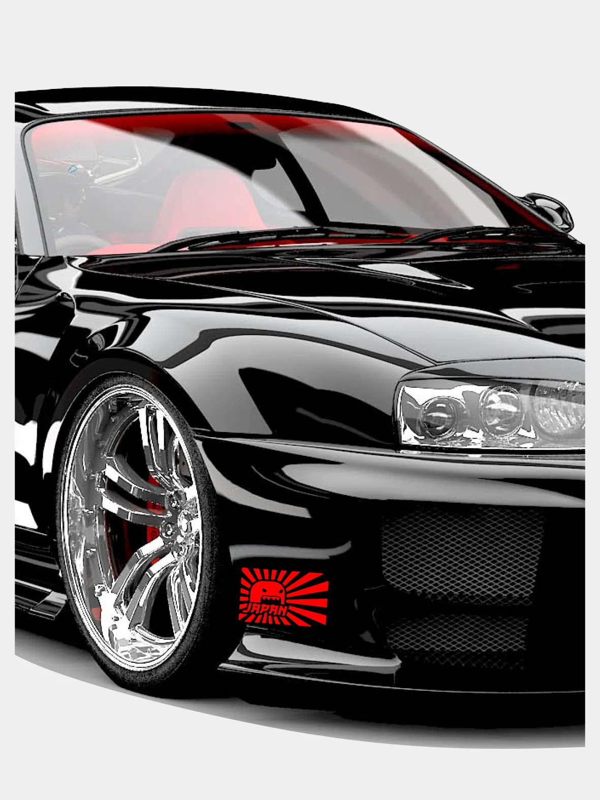 Наклейка на авто JAPAN JDM domo kun