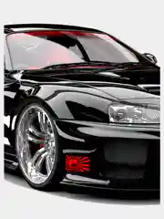 Наклейка на авто JAPAN JDM domo kun