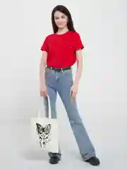 Белый плотный шоппер