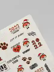 Слайдер для дизайна ногтей "Тигр Новый Год 2022", любой фон, водные наклейки