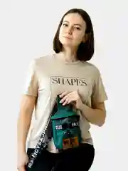 Зеленый рюкзак для девочек/Сумка детская/Кросс Боди/на Плечо/Мини/Маленькая сумка