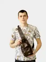 Шоколадный мужская сумка через плечо, рюкзак
