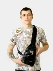 Черный мужская сумка через плечо, рюкзак