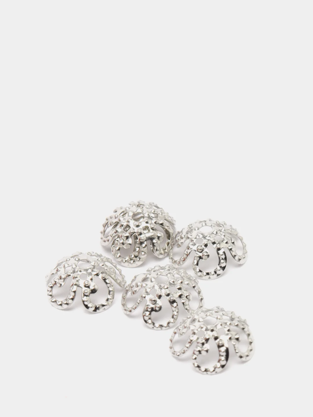 Серый шапочки для бусин 10,20,30,50 и 100шт, фурнитура для бижутерии