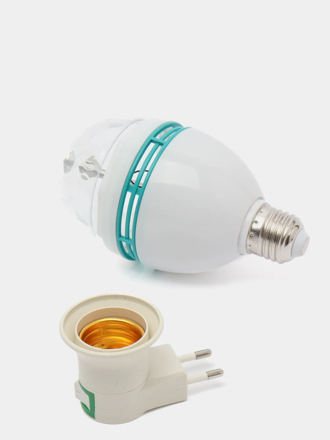 Диско LED full color rotating lamp Вращающаяся лампочка светодиодная для розетки шар