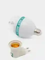 Диско LED full color rotating lamp Вращающаяся лампочка светодиодная для розетки шар