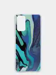 Бирюзовый чехол HUAWEI Honor 10X Lite, Хуавей Хонор 10Х Лайт, силиконовый, с мраморным рисунком