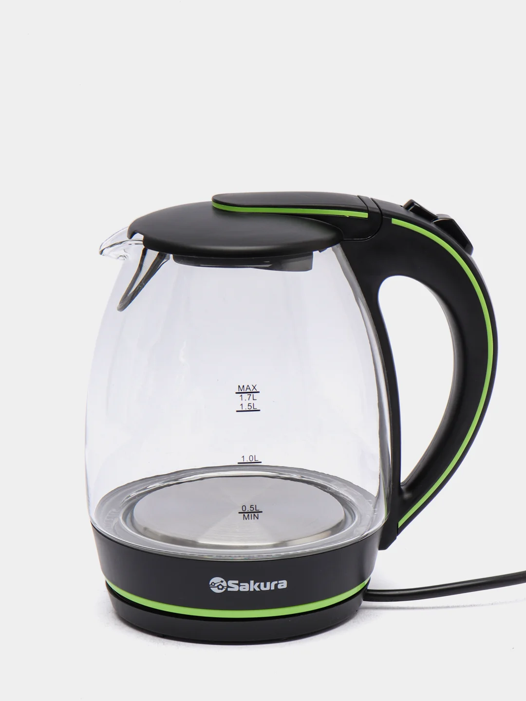 Черный чайник электрический Sakura SA-2730BK, 1850-2200 Вт