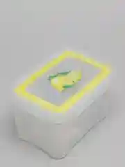 Желтый прямоугольный контейнер "Лок декор"