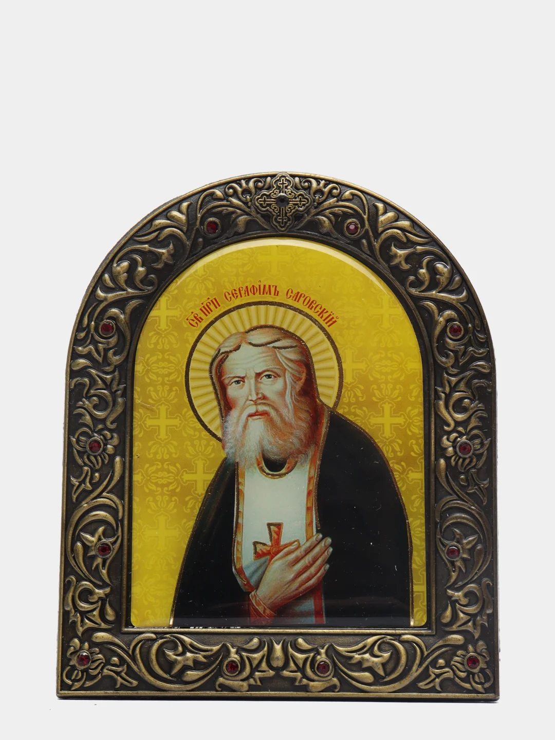 Икона "Серафим Саровский" на подставке