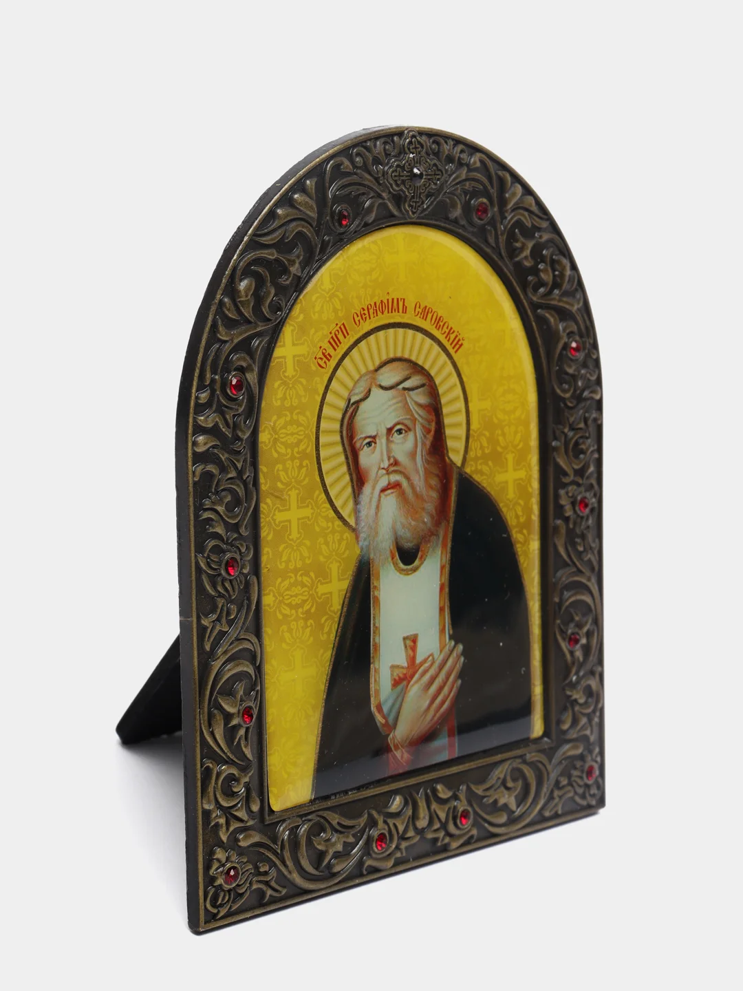 Икона "Серафим Саровский" на подставке