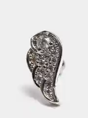 Серый микросерьга ( пирсинг ) "Silver" со стержнем из нержавеющей стали