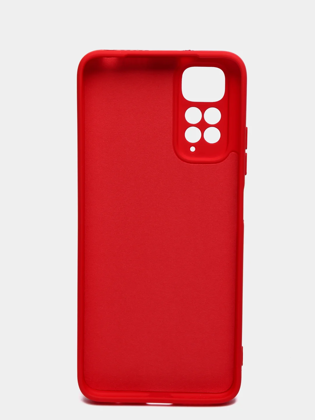 Красный чехол с защитой камеры и бархатом внутри Redmi Note 11 2022 6,43 / Note 11S 2022