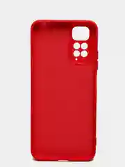 Красный чехол с защитой камеры и бархатом внутри Redmi Note 11 2022 6,43 / Note 11S 2022