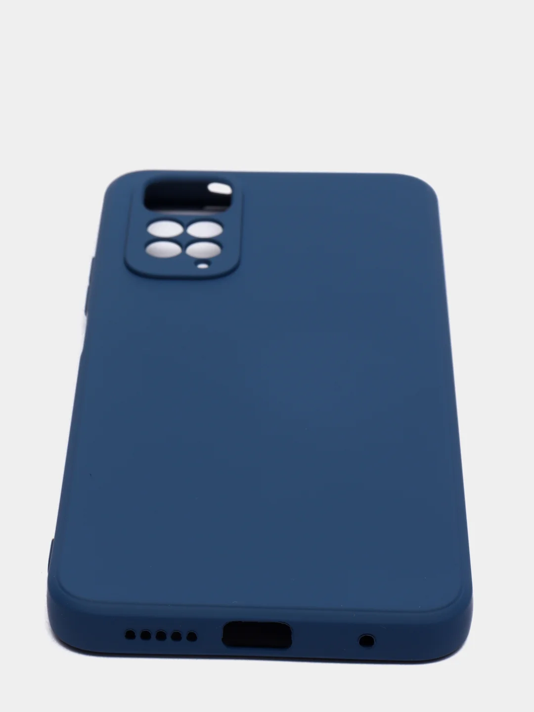 Синий чехол с защитой камеры и бархатом внутри Redmi Note 11 2022 6,43 / Note 11S 2022