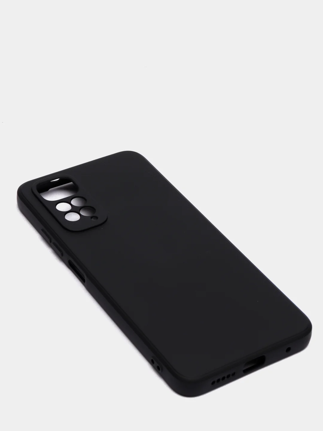 Черный чехол с защитой камеры и бархатом внутри Redmi Note 11 2022 6,43 / Note 11S 2022