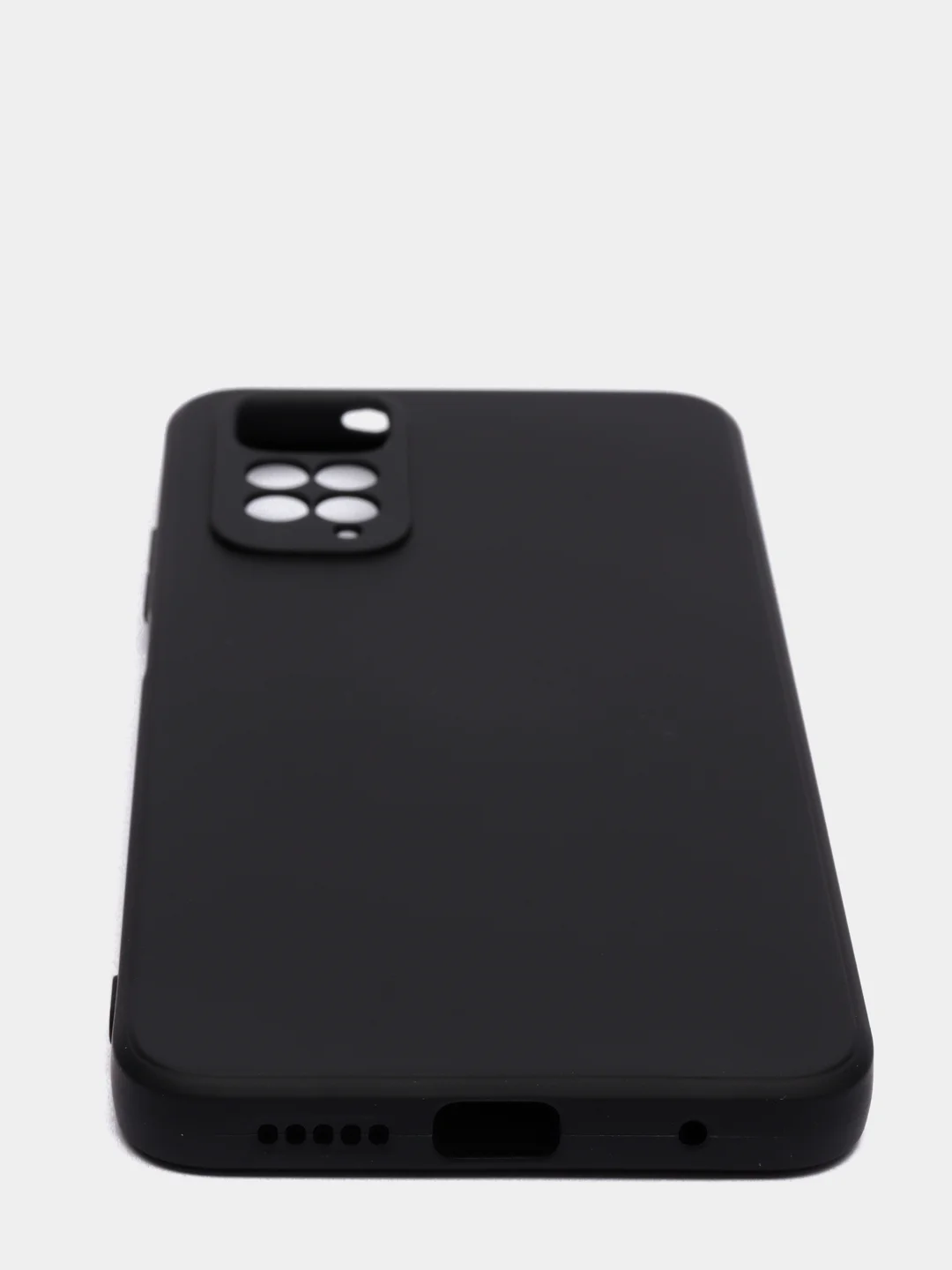 Черный чехол с защитой камеры и бархатом внутри Redmi Note 11 2022 6,43 / Note 11S 2022