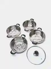 Серебряный мантоварка Sakura SA-663, 3 яруса, 14,5 л, 24 см