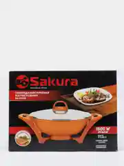 Оранжевый электросковорода WOK Sakura SA-7707G, 32 х 11 см