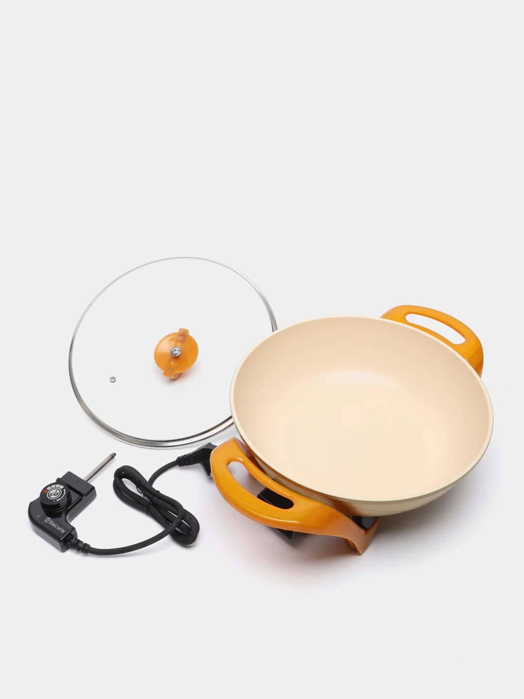 Оранжевый электросковорода WOK Sakura SA-7707G, 32 х 11 см