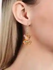 Серьги мишки перламутровые