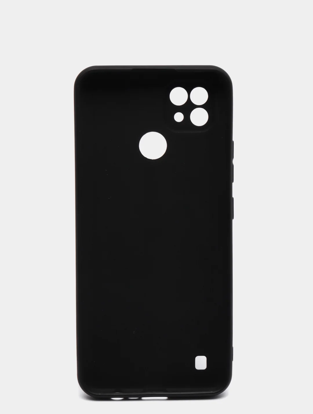 Накладка силиконовая для Realme C21 черная матовая с защитой камеры
