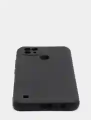 Накладка силиконовая для Realme C21 черная матовая с защитой камеры