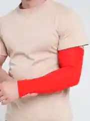 Красный рукав компрессионный, спортивный