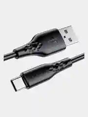 Черный кабель Type-C, MicroUSB зарядка для айфон Borofone BX48, для зарядки тэпси теэпси андройд