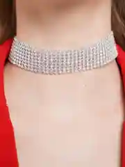 Прозрачный чокер на шею со стразами