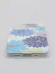 Белый чехол для iPhone 12/12 Pro/12 Mini с цветочным узором, блестки