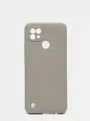 Серый чехол для Realme C21 силиконовый матовый, цветной