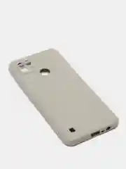 Серый чехол для Realme C21 силиконовый матовый, цветной