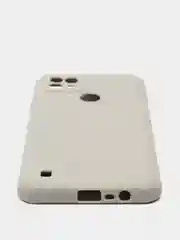 Серый чехол для Realme C21 силиконовый матовый, цветной