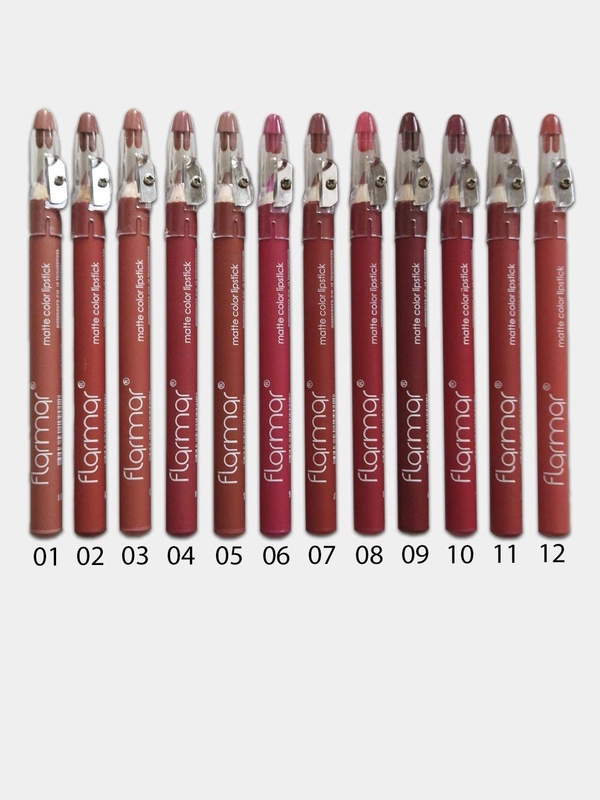 Карандаш-помада для губ Flormar матовый, с точилкой