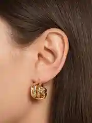 Серьги винтажные, цвет золото