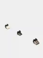 Серебряный магнитный кабель для зарядки Type-C, Lightning (Apple), Micro USB