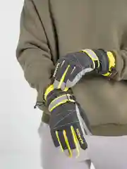 Черный зимние перчатки, горнолыжные, унисекс