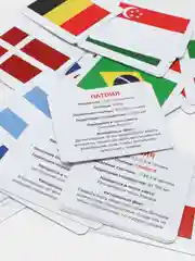 Развивающие карточки для детей "Страны и флаги" (60 карточек)
