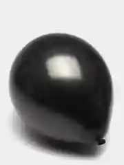 Черный шар латексный металлик 30 см, 3 шт