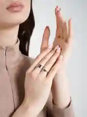 Серебряный женские кольца, регулируемые, набор из 2 штук