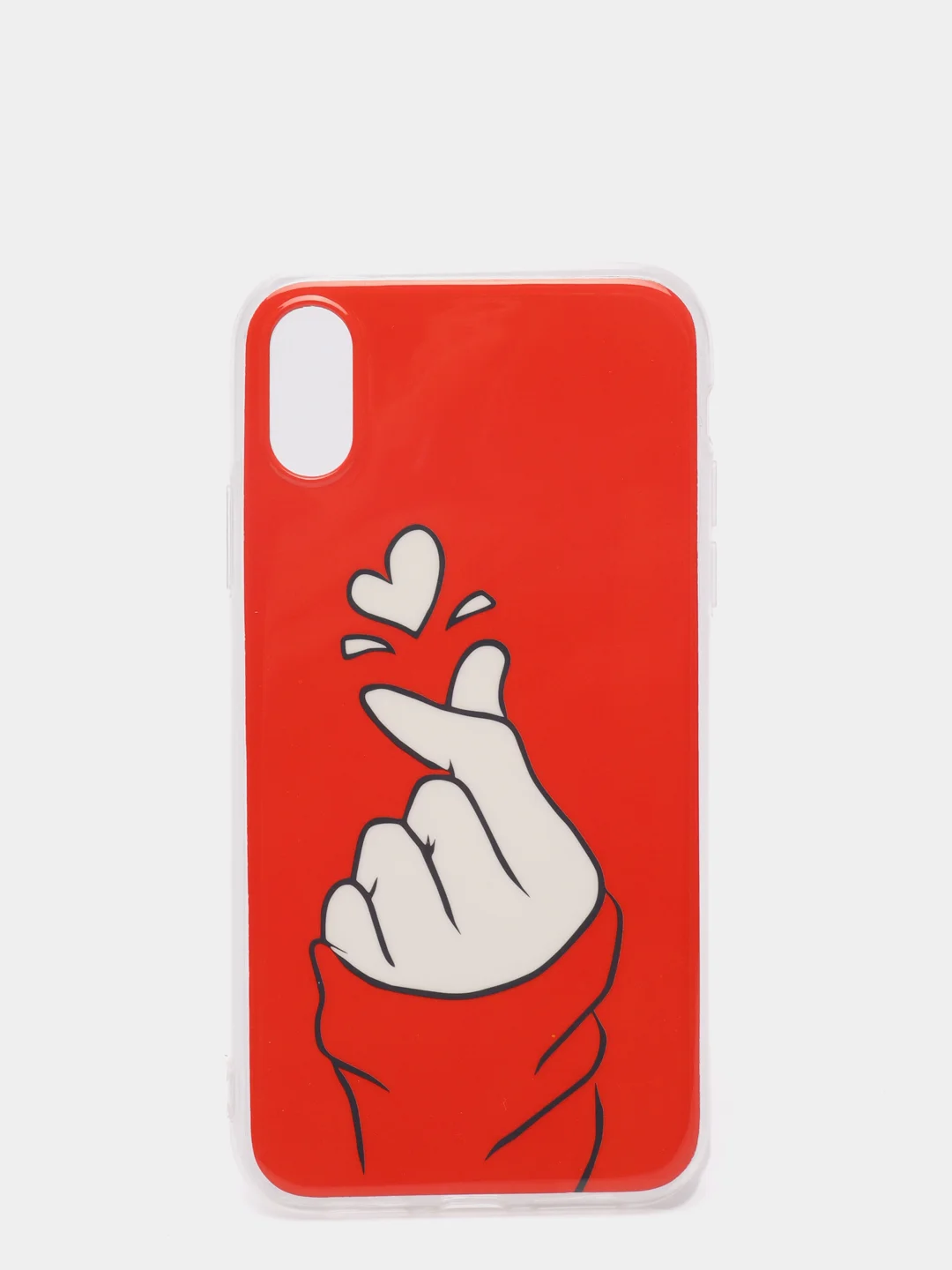 Красный чехол Apple iPhone XR силиконовый с рисунком