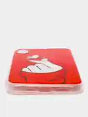 Красный чехол Apple iPhone XR силиконовый с рисунком
