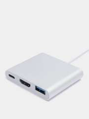 Многофункциональный кабель-переходник Hub USB Type-C 3.1 - USB3.1, HDMI, USB 3.0 Type-C