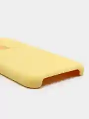 Светло-жёлтый чехол Silicone Case для iPhone 7, 8, SE 2020, с открытым низом