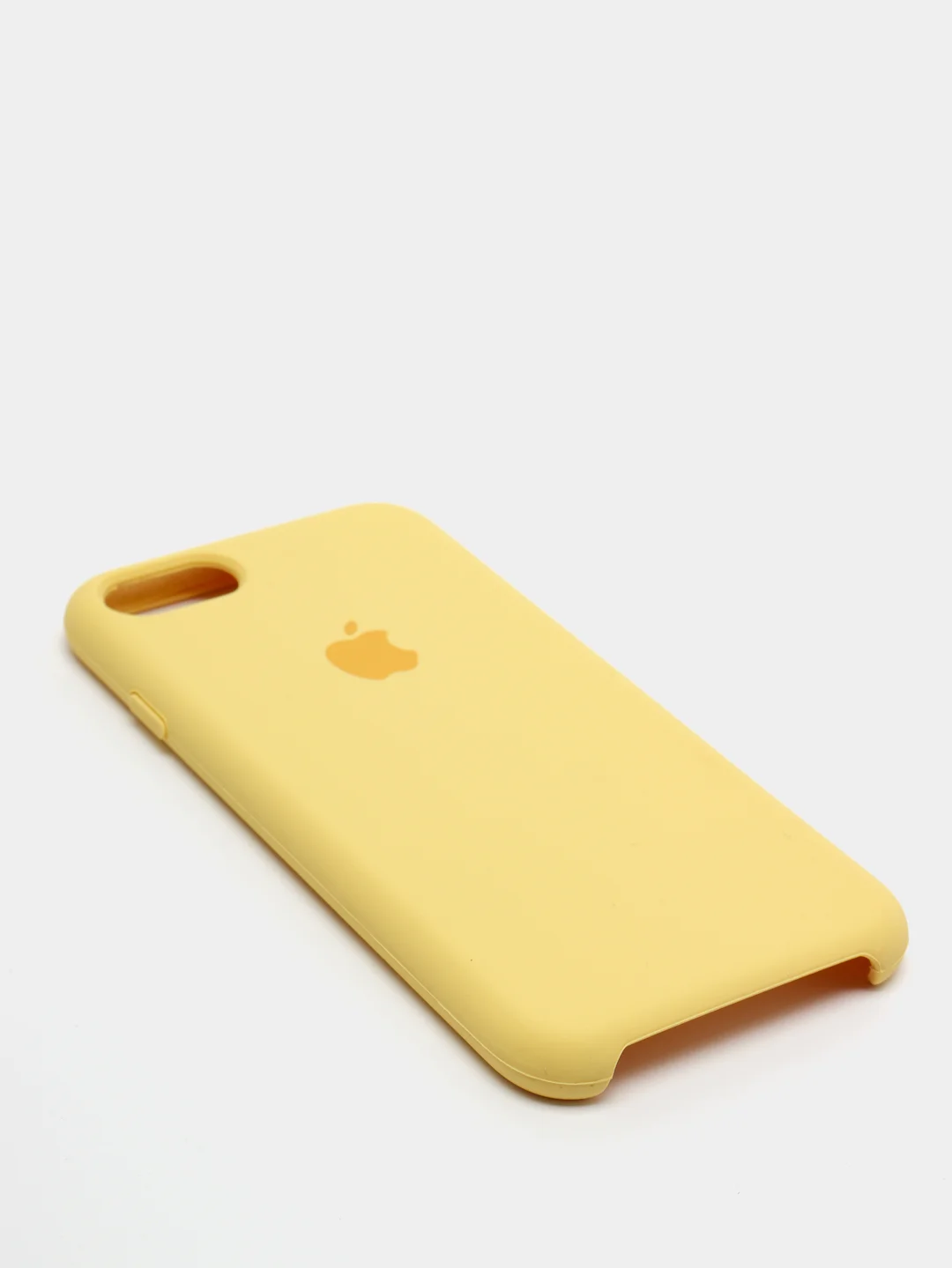 Светло-жёлтый чехол Silicone Case для iPhone 7, 8, SE 2020, с открытым низом