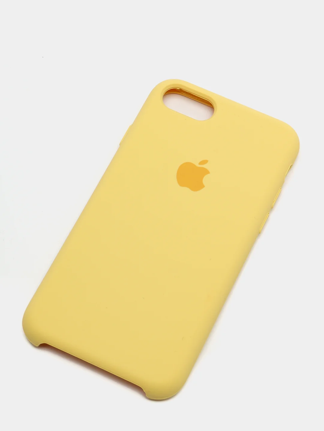 Светло-жёлтый чехол Silicone Case для iPhone 7, 8, SE 2020, с открытым низом