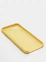 Светло-жёлтый чехол Silicone Case для iPhone 7, 8, SE 2020, с открытым низом