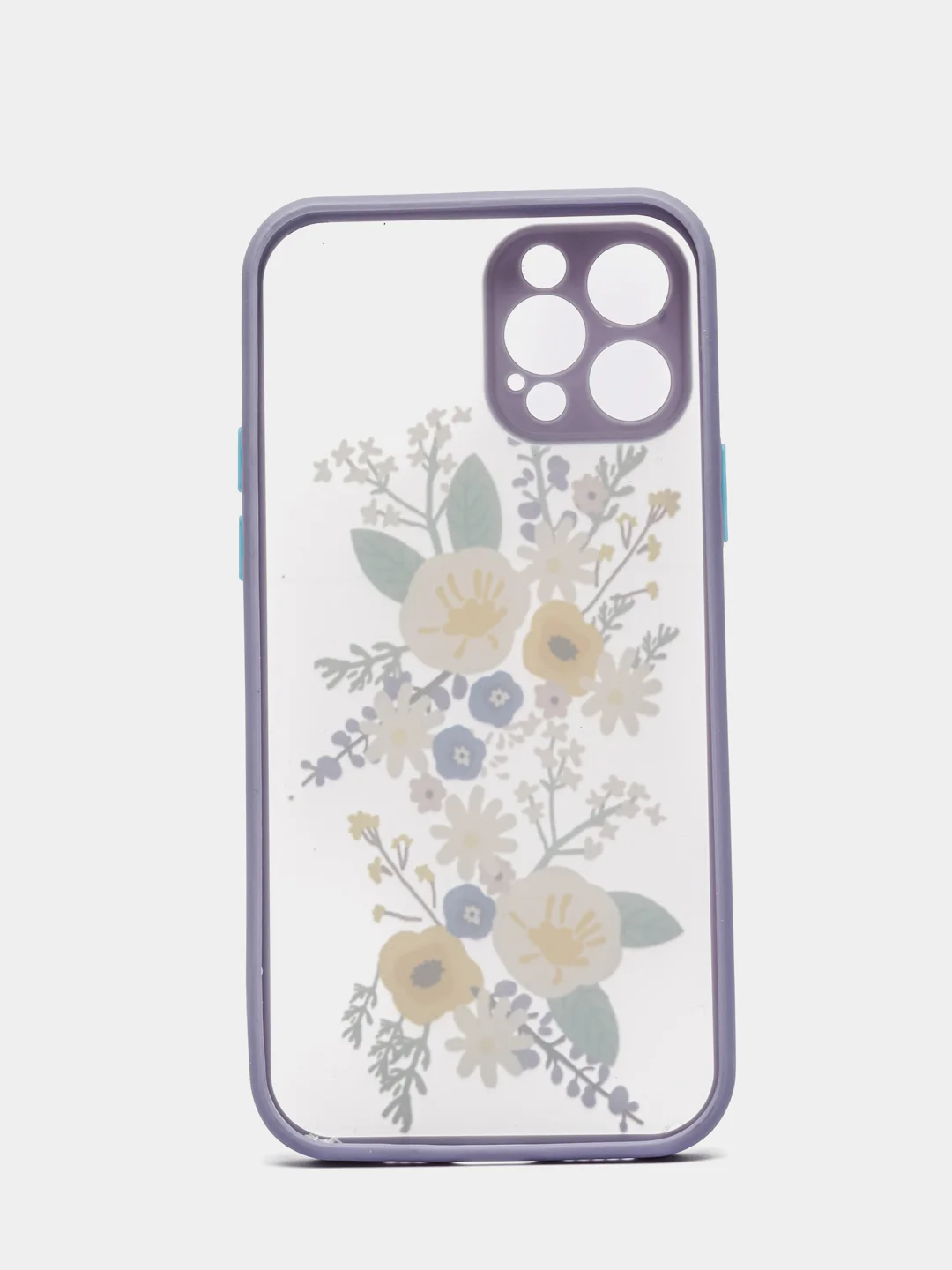 Бирюзовый чехол "Flowers" для iPhone, на айфон 7/8 11 12 Plus XS XR X Pro